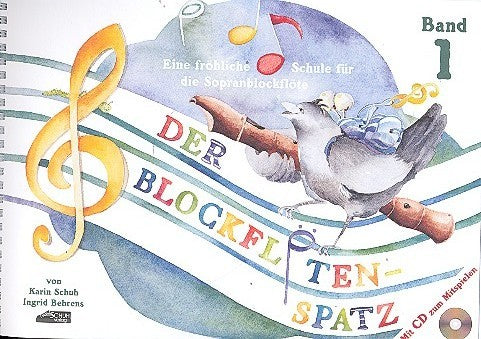 Moeck Flauto 1 Plus Barock Sopranblockflöte + Der Blockflötenspatz Band 1 (+CD)