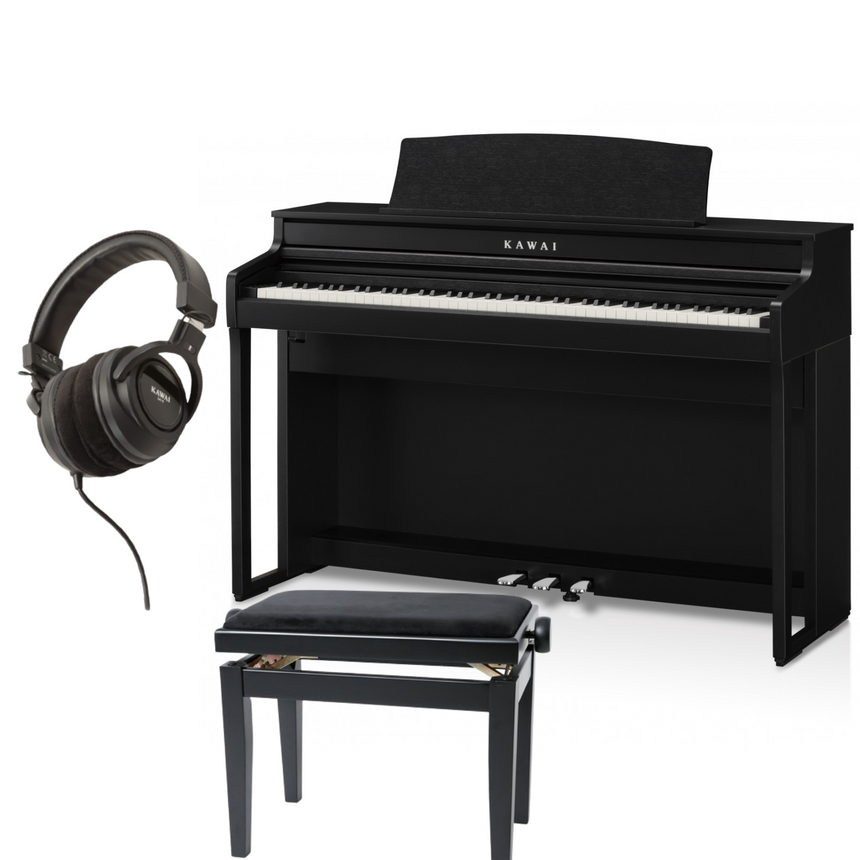 Kawai CA-401 Black Matt Bundle avec banc et écouteurs