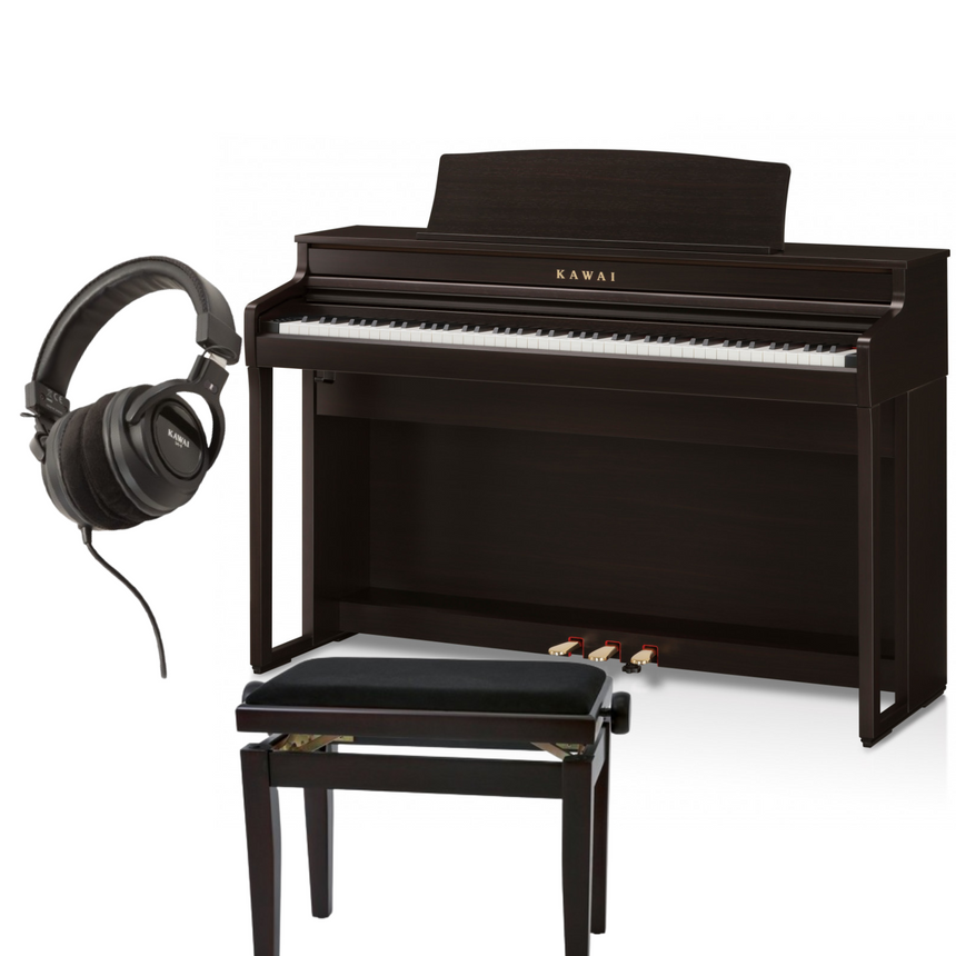 Kawai CA-401 Rosewood Bundle avec banc et écouteurs