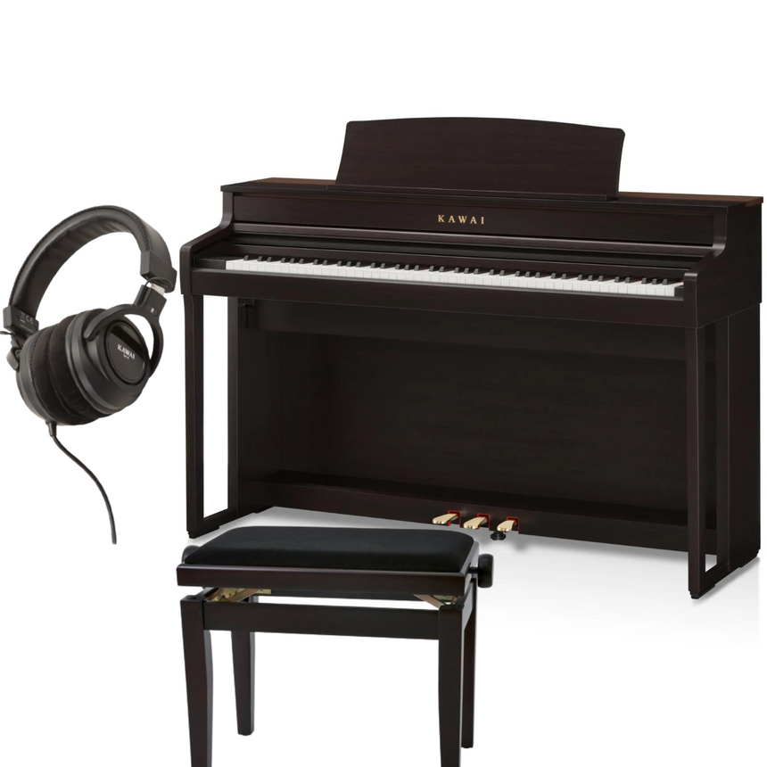 Kawai CA-501 Rosenholz Bundle mit Bank und Kopfhörer