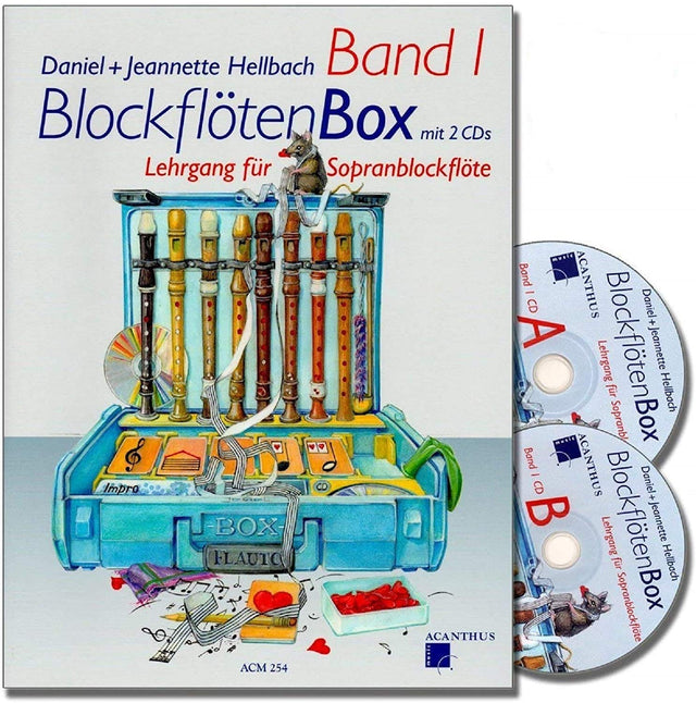 Blockflötenbox Band 1 (+2 CD's) für Sopranblockflöte - Hellbach, Daniel - Musik-Ebert Gmbh