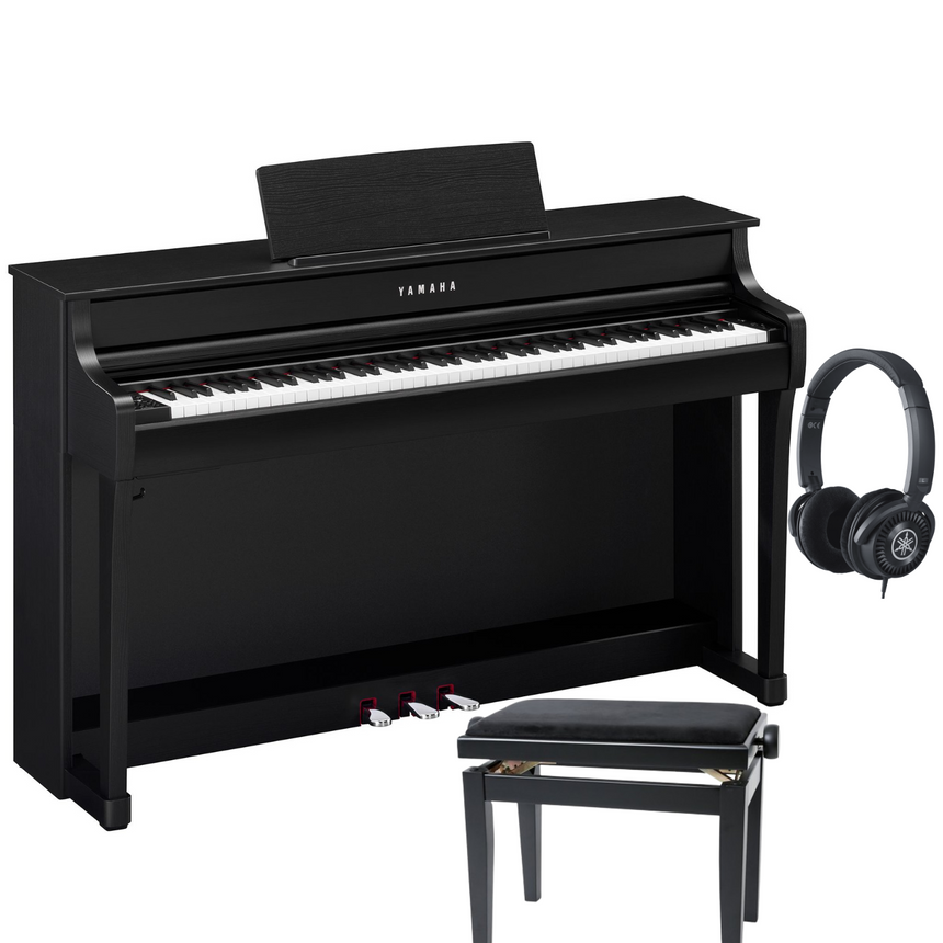 Yamaha CLP 835 Schwarz Matt Bundle mit Bank und Kopfhörer - (130 CHF Cashback nach Kauf direkt von Yamaha)