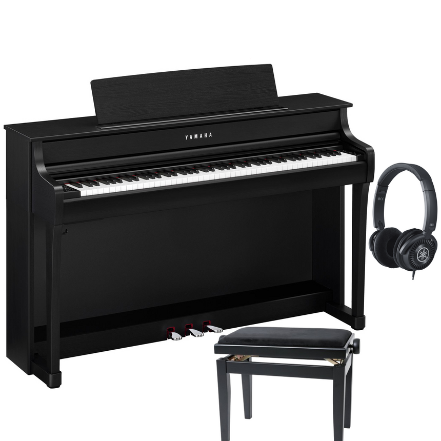 Yamaha CLP 845 Black Matt Bundle avec banc et écouteurs