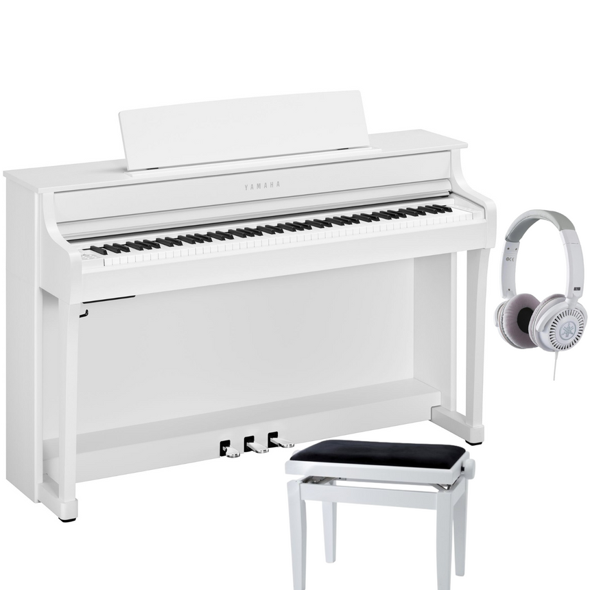 Yamaha CLP 845 White Matt Bundle avec banc et écouteurs - (150 CHF de cashback après achat directement auprès de Yamaha)