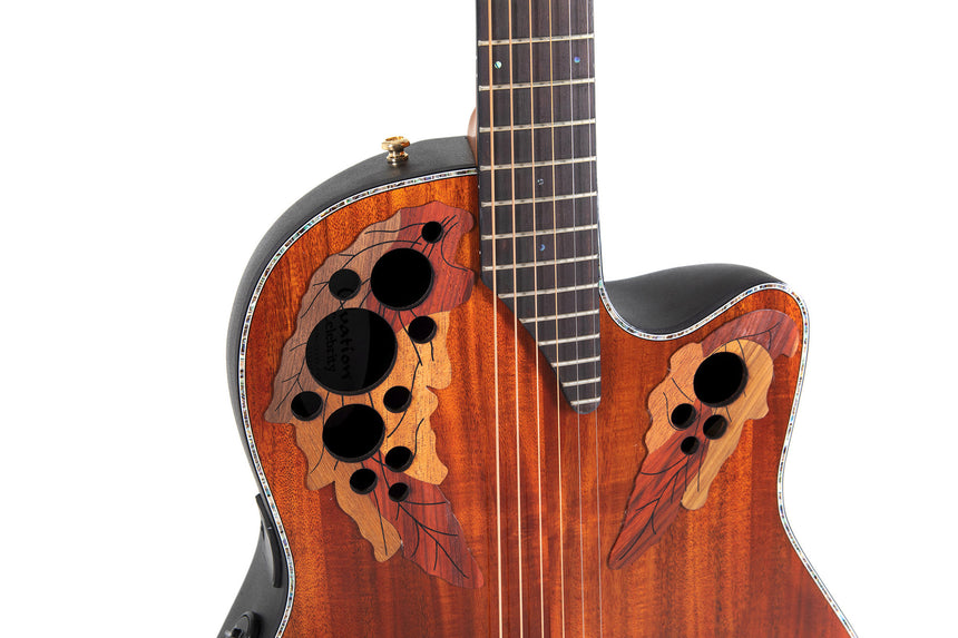 Guitare acoustique électrique Ovation Celebrity Elite Plus CE44P-SM-Gspalted en érable 