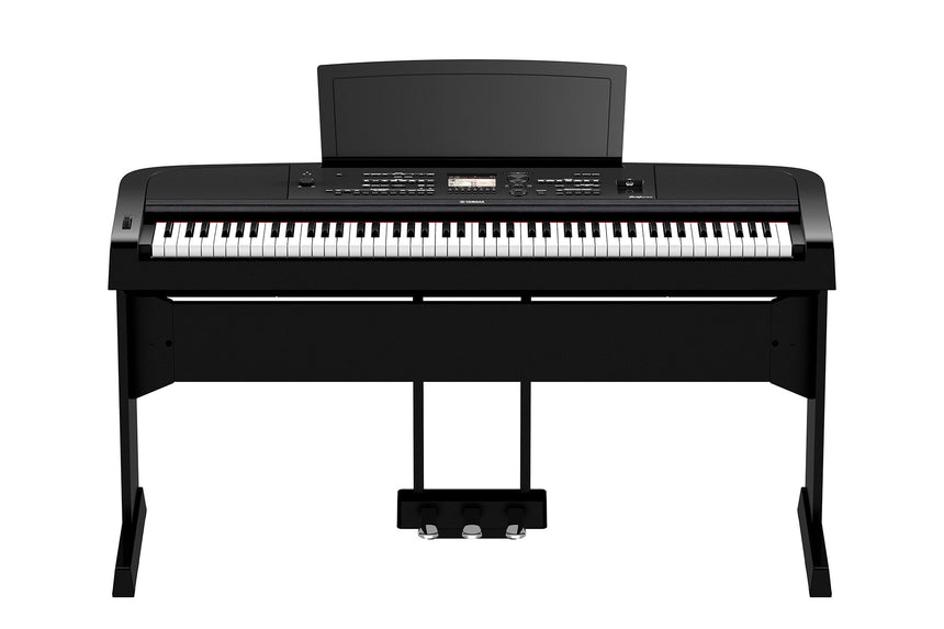 Yamaha DGX-670 Schwarz Bundle mit Ständer, Pedalen und Kopfhörer