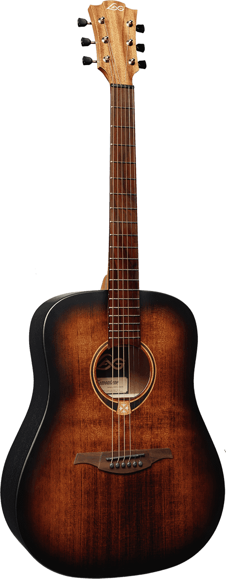 LAG Westerngitarre, Tramontane 70 Dreadnought Black & Brown mit Pickup - Musik-Ebert Gmbh