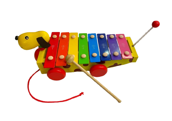 Glockenspiel in Hundedesign mit Rollen