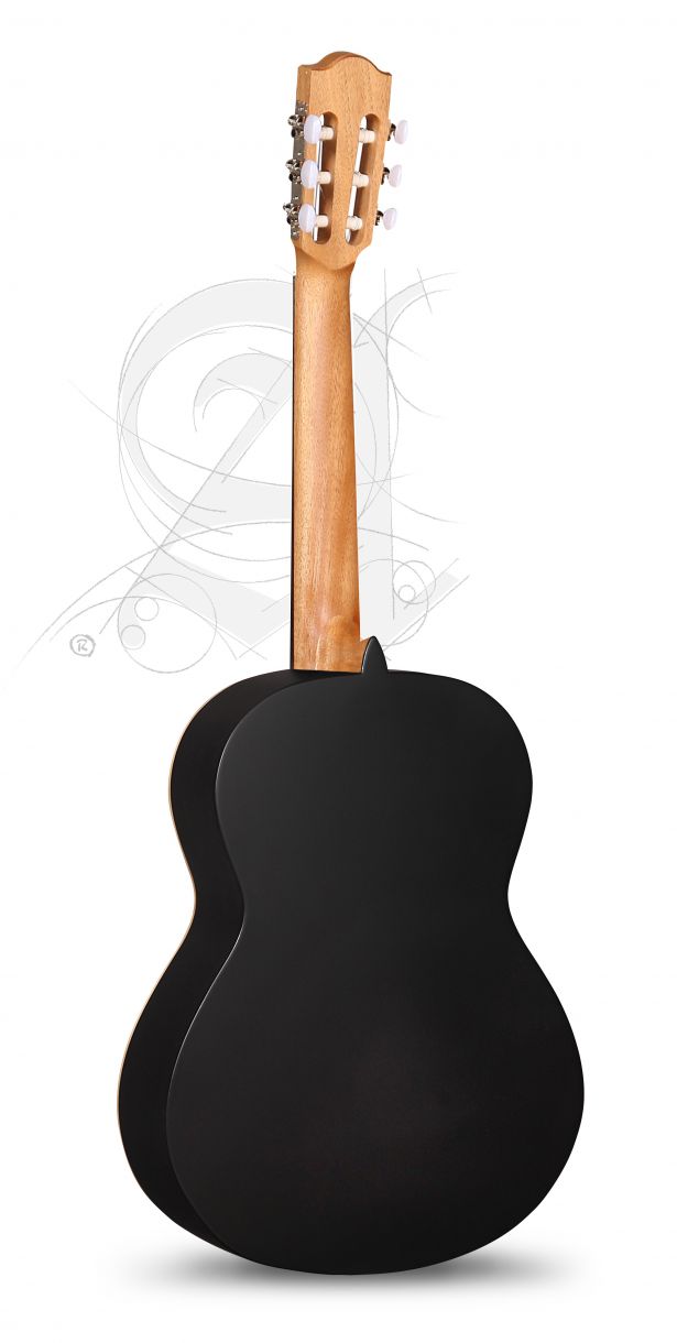 Alhambra 1C Black Satin Konzertgitarre 4/4 mit Tasche - Musik-Ebert Gmbh