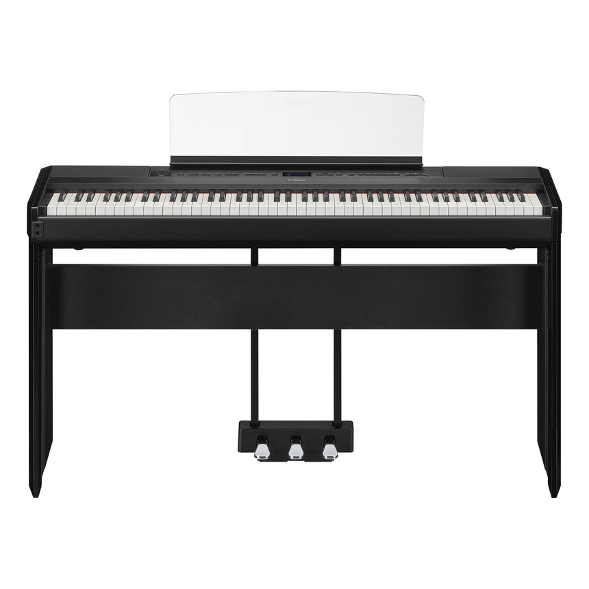 Yamaha P-525 Black Bundle avec support, pédales et écouteurs