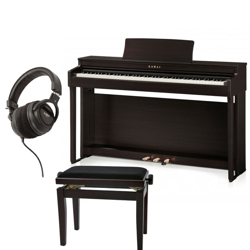 Kawai CN 201 Rosewood Bundle avec banc et écouteurs