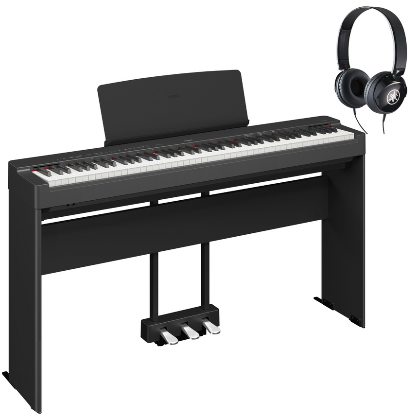 Yamaha P-225 Black Bundle with stand, pedals and headphones - (50 CHF cashback after purchase directly from Yamaha)