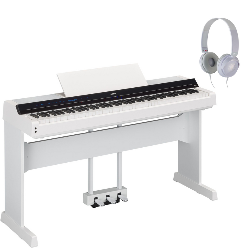 Yamaha P-S500 Weiß Bundle mit Ständer, Pedalen und Kopfhörer