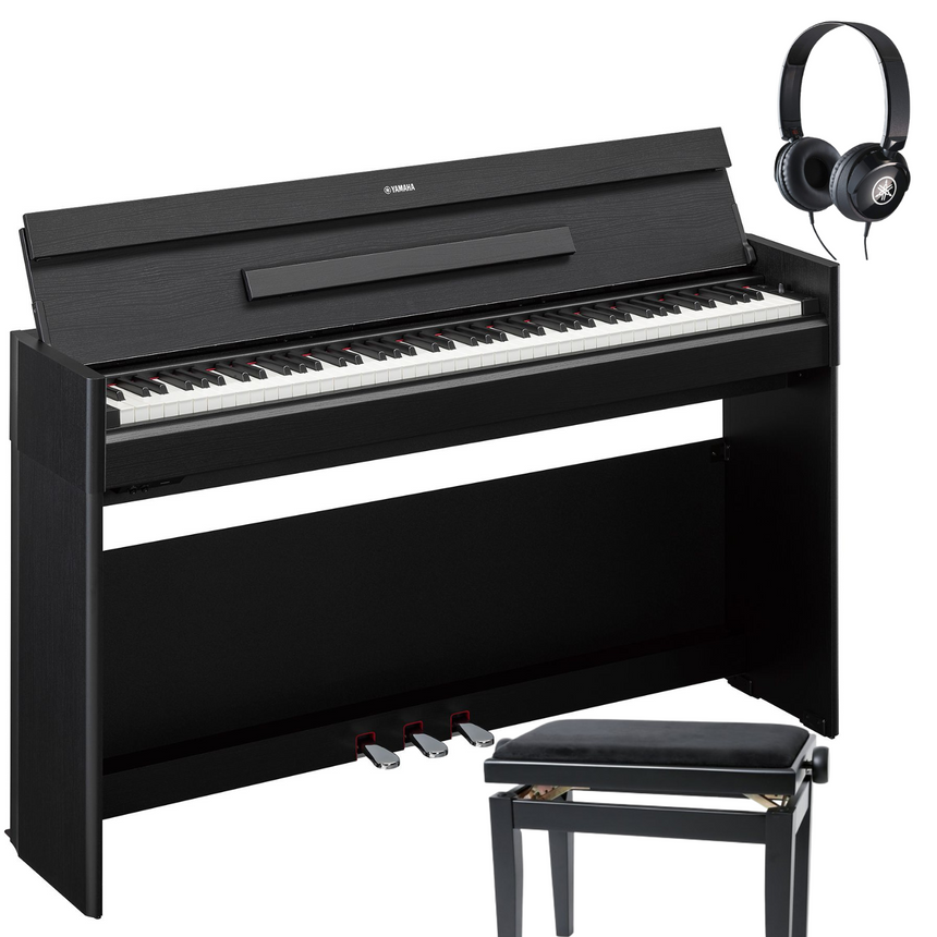 Yamaha S55 Arius Schwarz Matt Bundle mit Bank und Kopfhörer