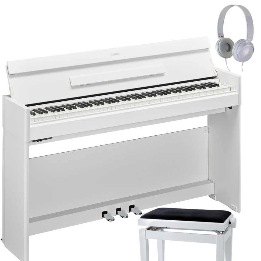 Yamaha S55 Arius White Matt Bundle avec banc et écouteurs