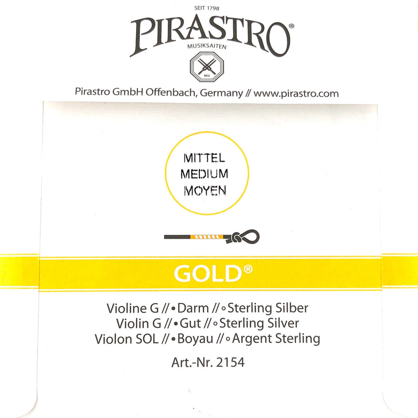 Pirastro Gold Violin Einzelsaite G mit Kugel 4/4 - Musik-Ebert Gmbh